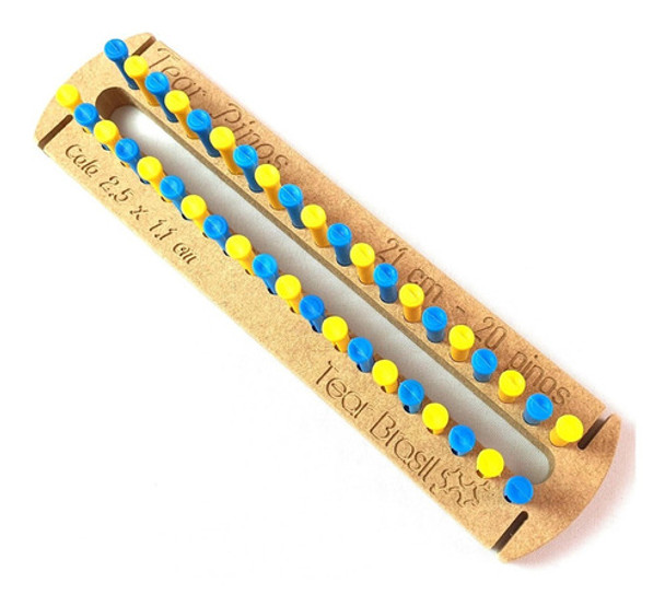 Tear Para Cachecol Pinos Plásticos 21cm 20 Pinos Cada Lado 0