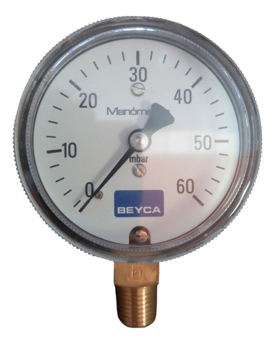 Manómetro Para Gas 0 A 60 Milibares Beyca 0