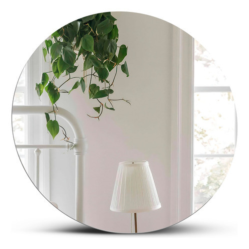 Espelho Redondo Multiuso 40cm Vidro Lapidado Luxo C/suporte 0