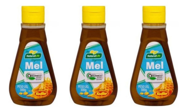 Kit C/3 Mel Orgânico Natural Life 300g Kodilar 0 Kit C/3 Mel Orgânico Natural Life 300g Kodilar 0