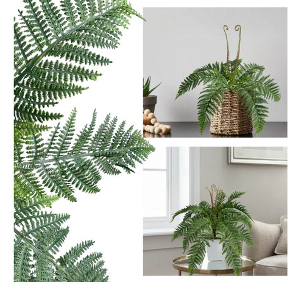 12 Plantas Samambaias Artificiais Decoração Para Vasos 0