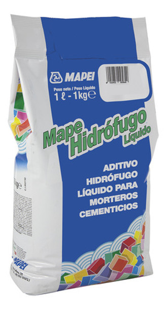 Mape Hidrofugo Liquido Para Morteros Cementicios Pote 12x1kg 0