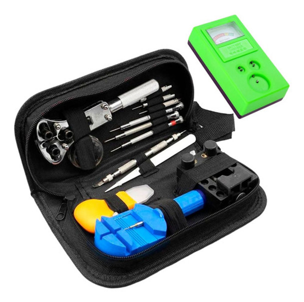 Kit Ferramentas Relojoeiro Profissional Medidor De Baterias 0