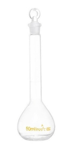 Matraz Aforado De Vidrio Con Tapa 50ml 0