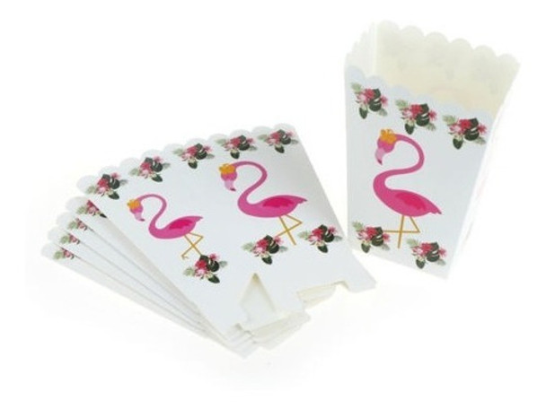 Caja De Palomitas De Maíz Flamenco De 6pcs Niños Cumpleaños 0 Caja De Palomitas De Maíz Flamenco De 6pcs Niños Cumpleaños 0