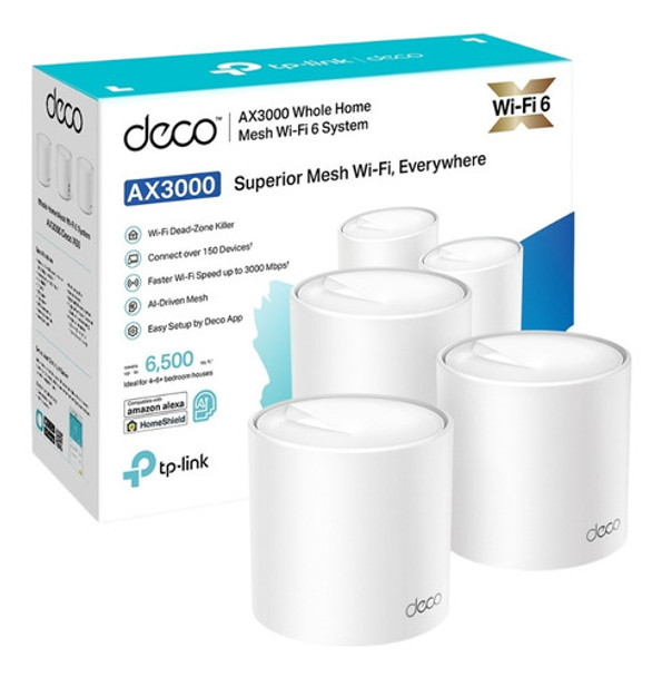 Access Point Tp-link Deco X50 (pack X3) | Ax3000, Wifi 6, Me 0