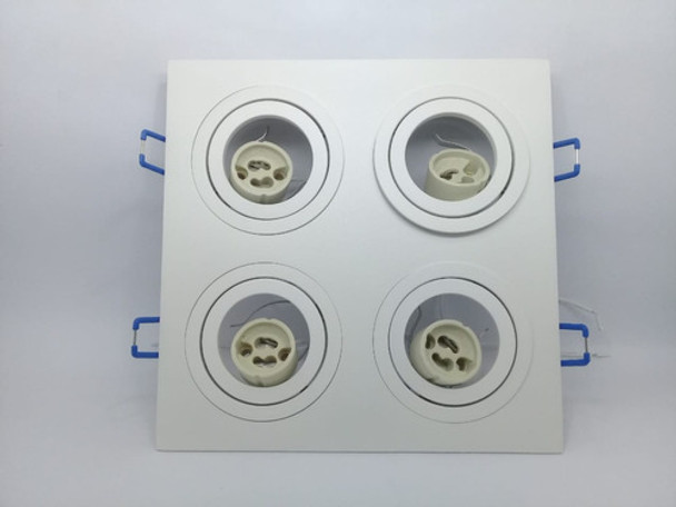 Spot De Embutir Para 4 Lamparas Dicroica - 50w Gu10 Tbcin 0
