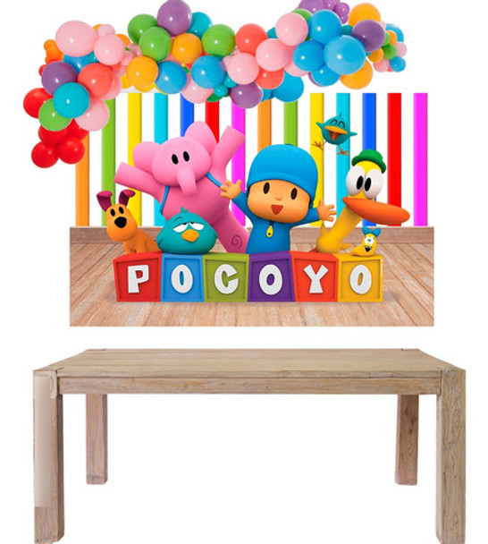 Fondo De Tela Pocoyó Decoración Mesa Cumpleaños Candy 0