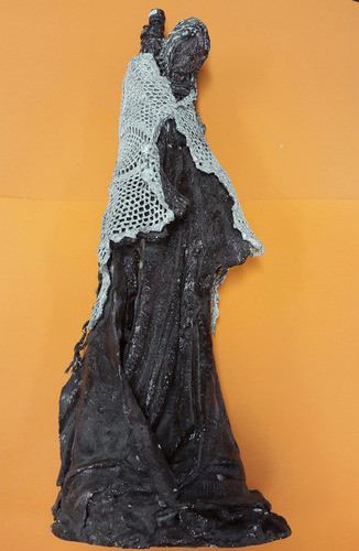 Virgen Escultura En Tela / Grande 0