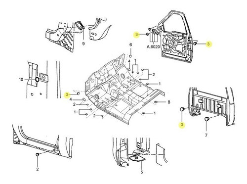 Tapon De Piso Y Cabina Ford 4000 99/ 0