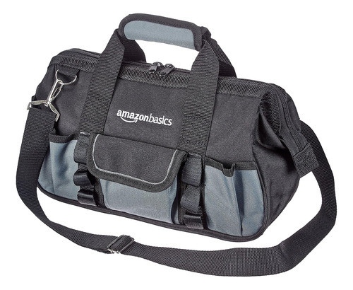 Bolso De Herramientas Resistente Con Correa, 30 Cm, Negro Y 0