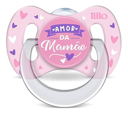 Chupeta Bico De Silicone Funny Amor 0m+ Rosa - Lillo 0