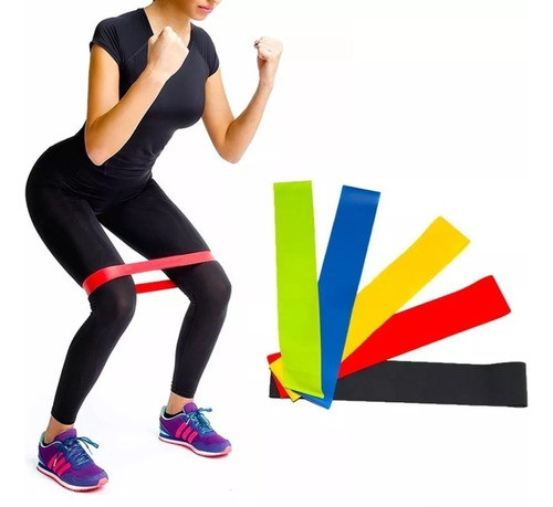 Set 10 Bandas Elásticas Resistencia Ejercicio Fitness 0