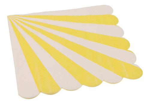 Servilletas A Rayas Amarillo Y Blanco 0