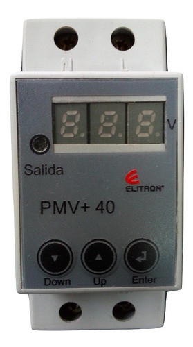 Protector Tension C/voltimetro Monofasico 40a Elitron Pmv+40 0