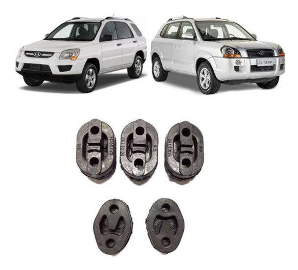 Borracha Coxim Escapamento Tucson - 5 Pç 0