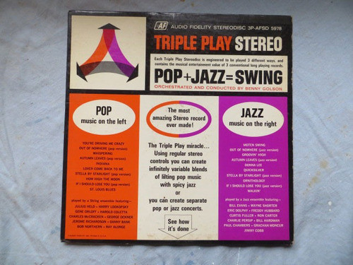 Pop + Jazz = Swing, Vinilo Lp Audio Fidelity Stereo Usa 0