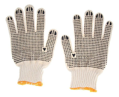 Kit 12 Luva De Malha Pigmentada Branca 0