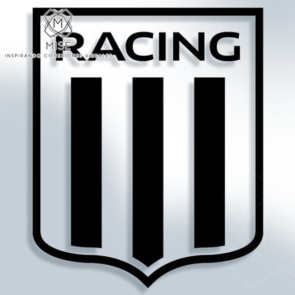 Vinilo Sticker Calco Fútbol Escudo Racing Club - Ploteo 0