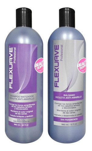 Shampoo Y Acondicionador Matizador Flexuave 1lt. Violeta 0