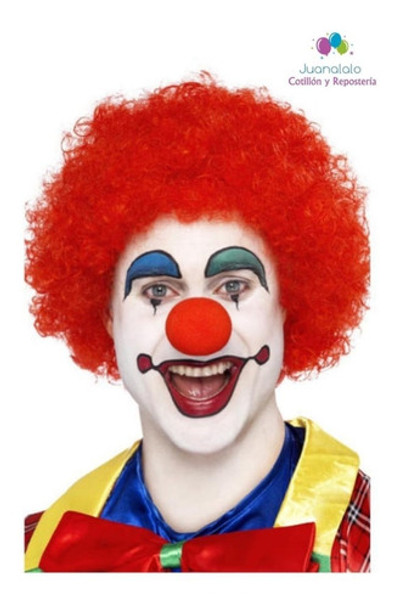 Peluca Payaso Roja Afro Cotillon Juanalalo Cumpleaños Evento 0 Peluca Payaso Roja Afro Cotillon Juanalalo Cumpleaños Evento 0