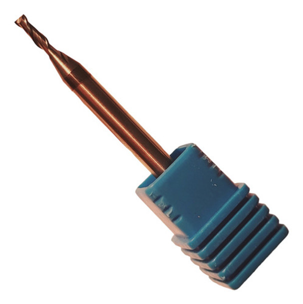 Fresa Metal Duro Revestida Plana 2mm 2 Filos Endmill Cnc 0