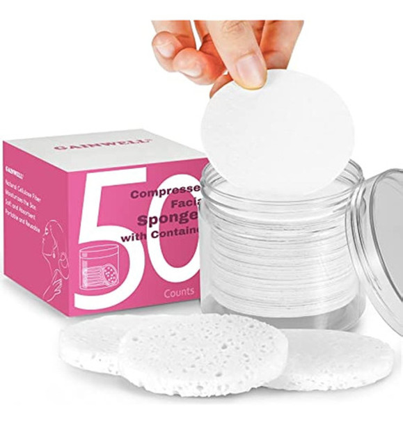 Esponjas Faciales Comprimidas Gainwell De 50 Unidades Con Re 0