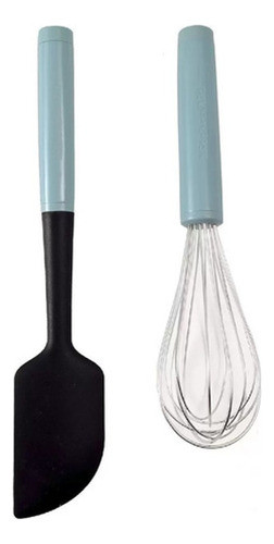 Batedor De Ovos Fouet E Espátula Culinária Kitchenaid Azul 0