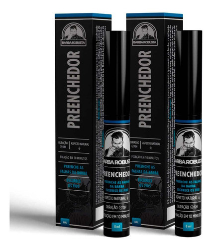 Kit 2x Preenchedor Escurecedor Cobre Falhas Barba Robusta 0