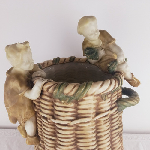 Enorme Anfora Florero Imperial Austriaca Antigua 1900 Mirala 0