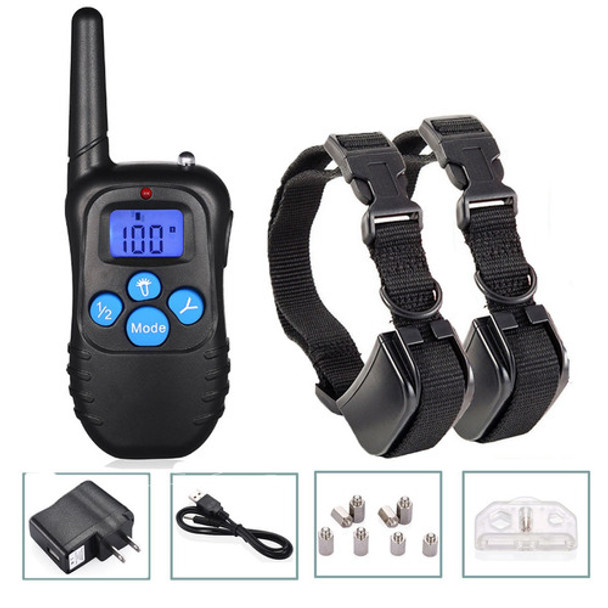 Collar De Entrenamiento Remoto Lcd Eléctrico Impermeable Rec 0