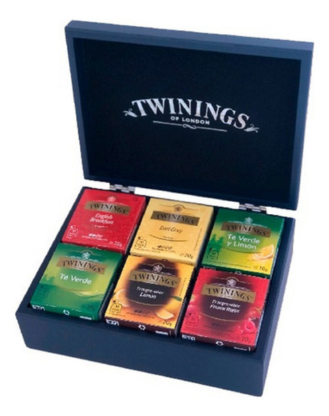Té Twinings  Caja De Madera Azul, 60 Sobres. 0