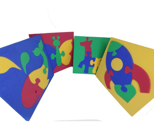 Kit De 4 Rompecabezas Surtidos De Goma Eva Gowiplay 0
