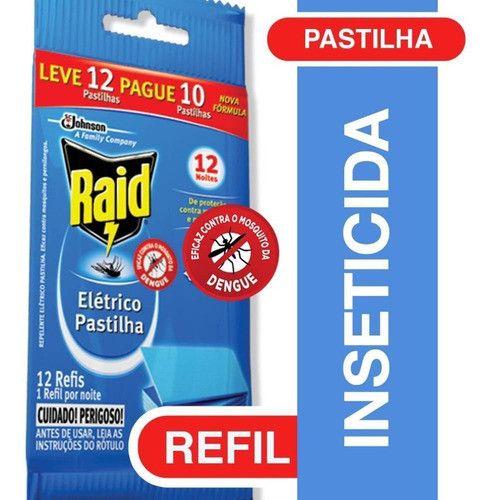 Refil Repelente Elétrico Raid Pastilhas C/ 48 Unidades 0