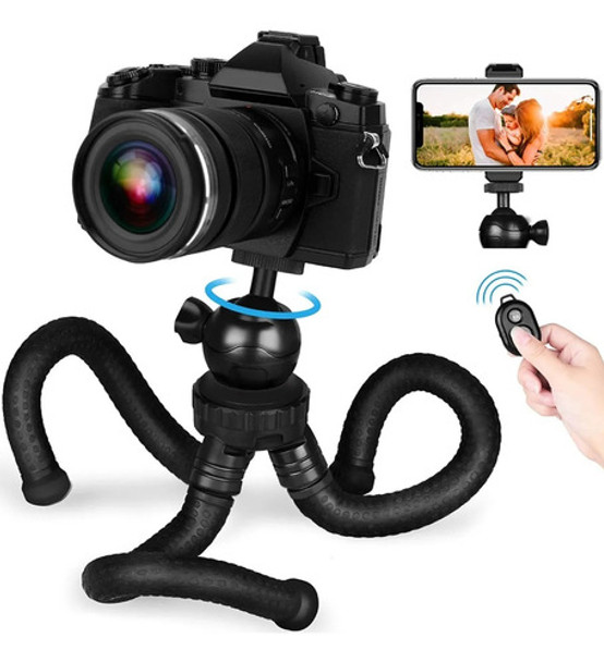 Tripode Flexible Camara Celular Tablet Con Remoto Reforzado 0