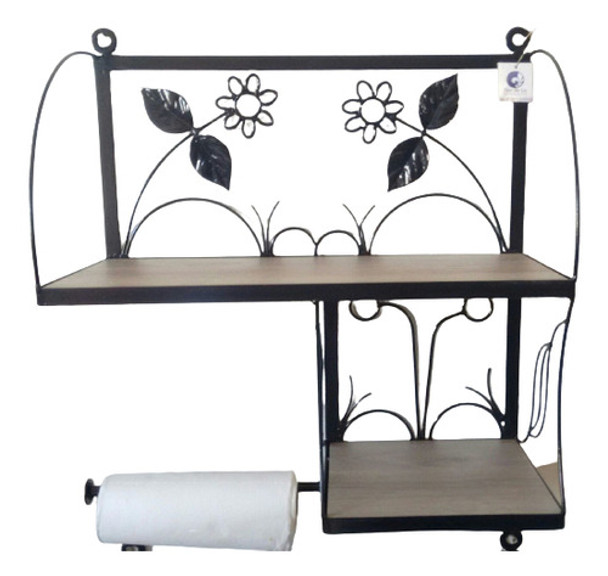 Suporte Prateleira Ferro Cor Preta Duplo Cozinha Flores 0 Suporte Prateleira Ferro Cor Preta Duplo Cozinha Flores 0