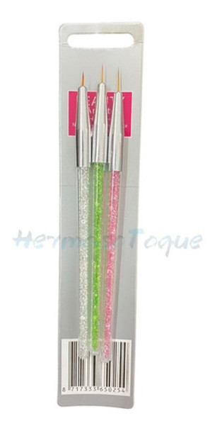 Pincel Liner X3 Para Diseñar, Hermoso Toque 0