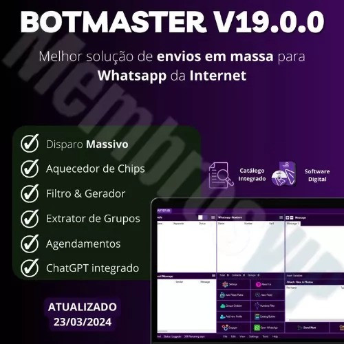 Botmaster.id V19 Key Disparador Licença Whatsapp Original 0
