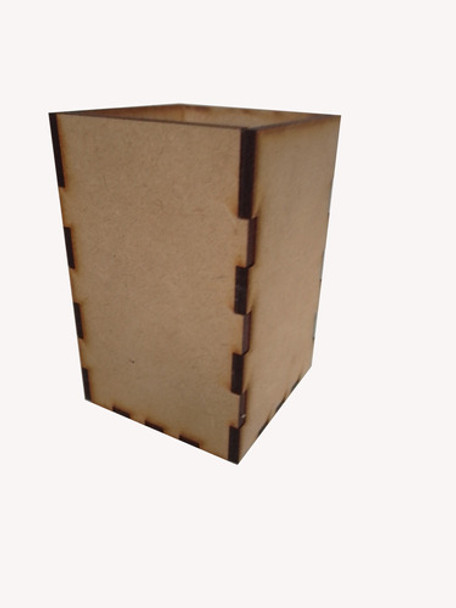 Portalapices En Fibrofacil Corte Laser De 6x6x10 Cm X 40un 0