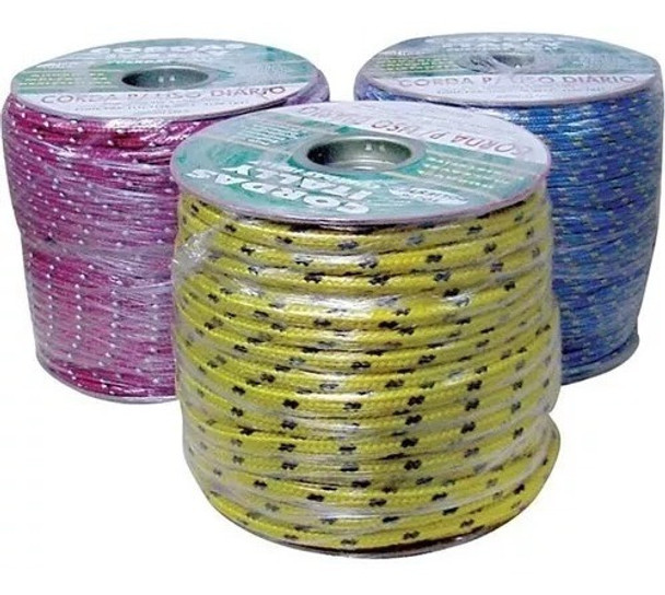 Corda Amarrar Carga Multiuso 100m X 8mm Até 1000kg Içamento 0