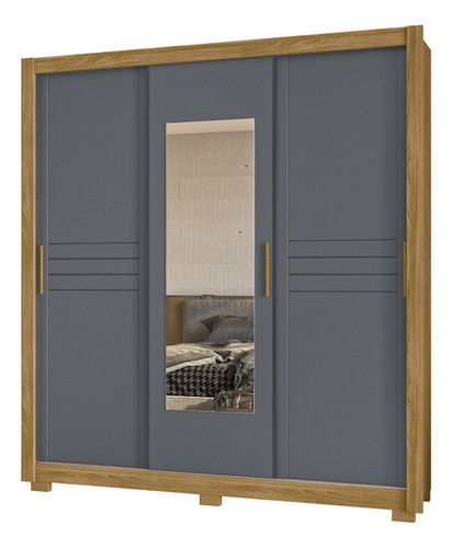 Ropero 3 Puertas Corredizas Con Espejo Y Patas 100% Gr 0