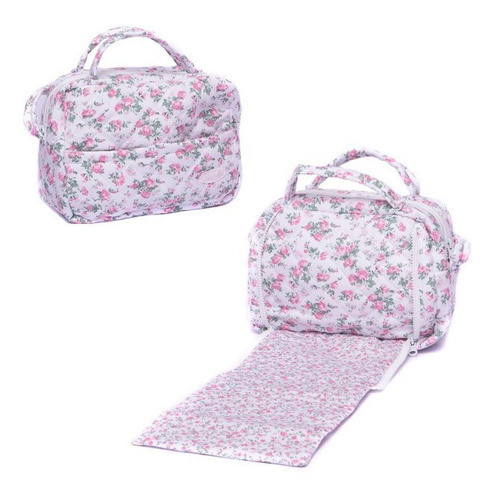 Bolso Cambiador Tela Estampada Int Lb-803 Original Le Bebot 0