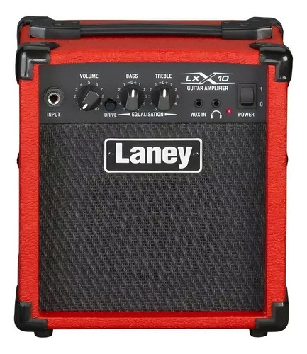 Amplificador Para Guitarra Laney Lx10 Rojo Combo 10 Watts 0