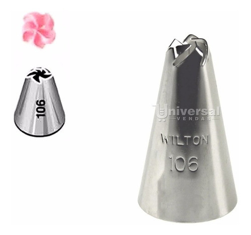 Bico De Confeitar Avulso Inox Flor N 106 Original Wilton 0