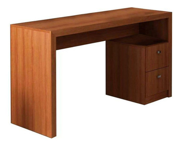 Mesa Computador Me4130 C/ 2 Gavetas Amêndoa - Tecno Mobili 0