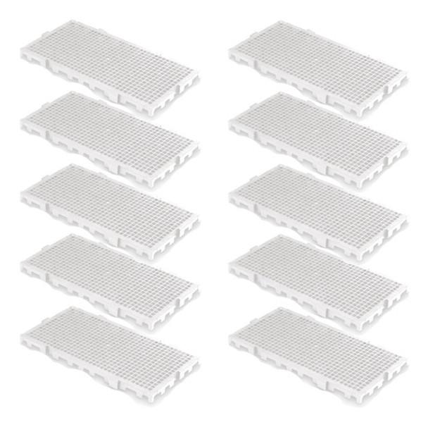 Kit 10 Estrado Pallet Plástico Resistente 25x50 Branco 0
