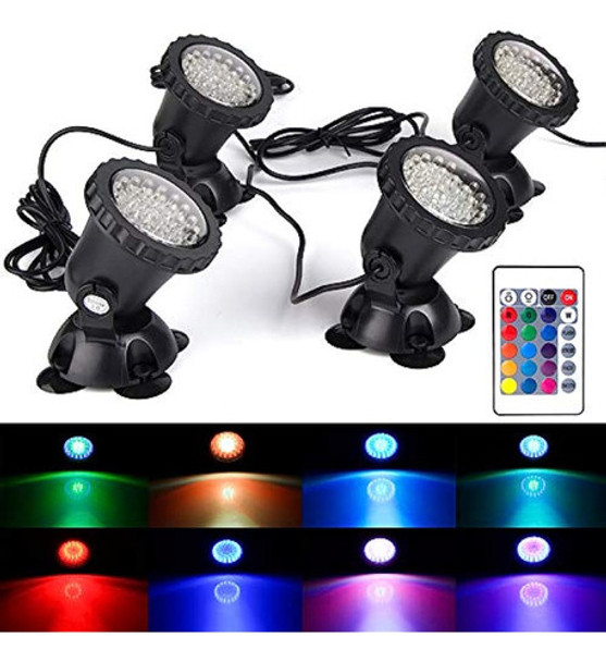Luces De Estanque Que Cambian De Color, Foco Rgb Subacuático 0
