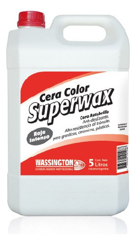 Cera Autobrillo Superwax Roja 5lts Wassington 0