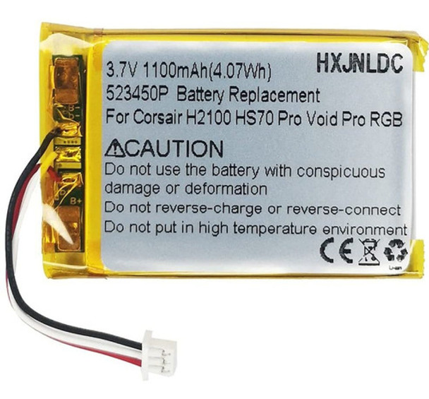 Bateria 3.7v 523450p 1100mah Corsair Void Pro Rgb, Hs70, Rgb 0