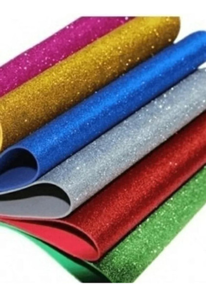 Goma Eva Brillantina 60x40 Pack De 15 Unidades 0